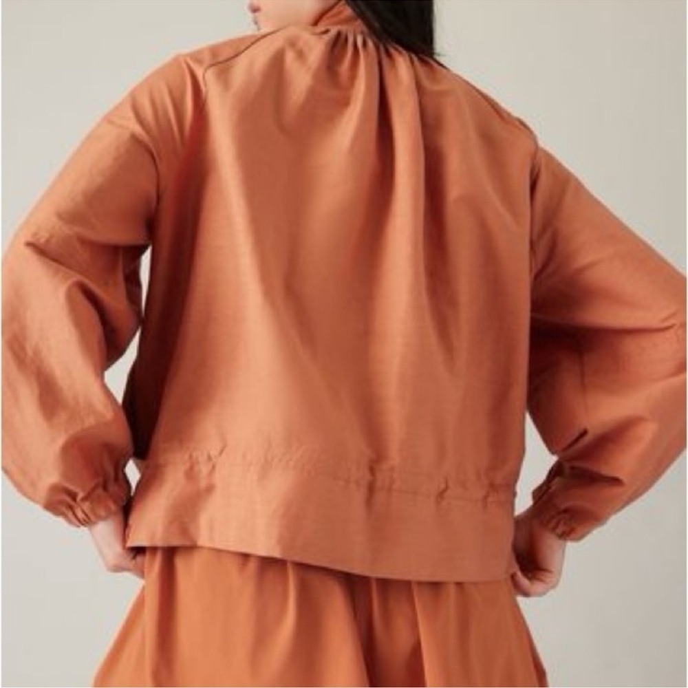 Athleta X Alicia Keys Enlighten Up Linen-Blend Bomber Jacket 2X - Picture 2 of 11